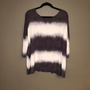 Tye Dye Dark grey and white shirt.